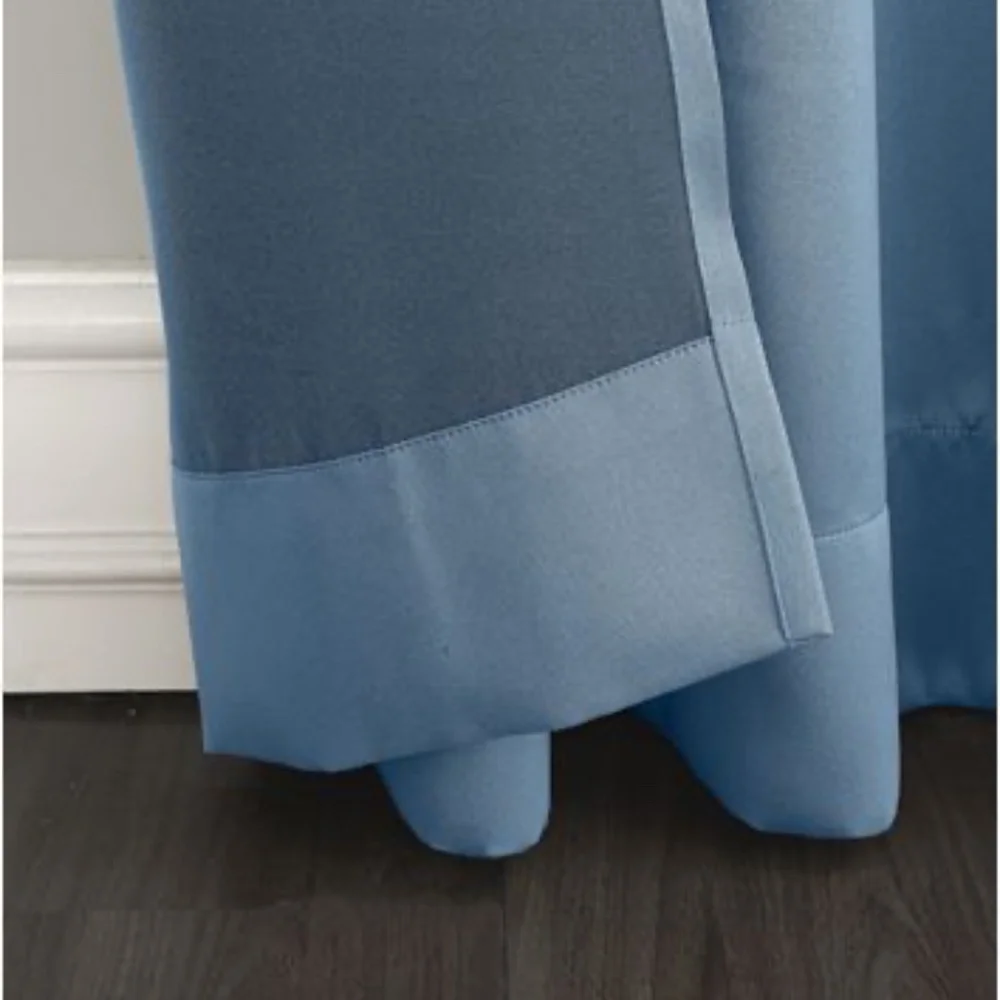 Blue Curtain Panels Room Darkening 54 x 84 Set of 4
